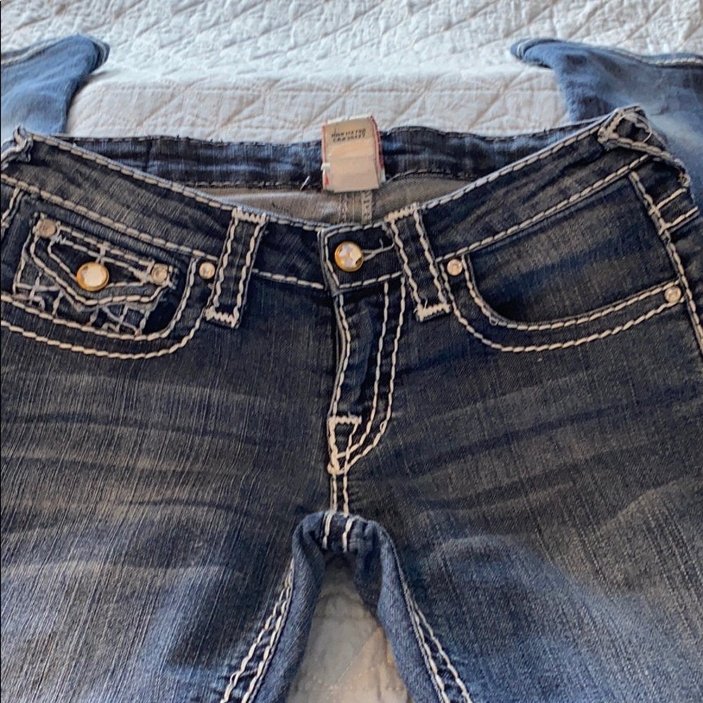 TRUE RELIGION Jeans Joey T with Crystal Buttons 27 - Picture 4 of 10